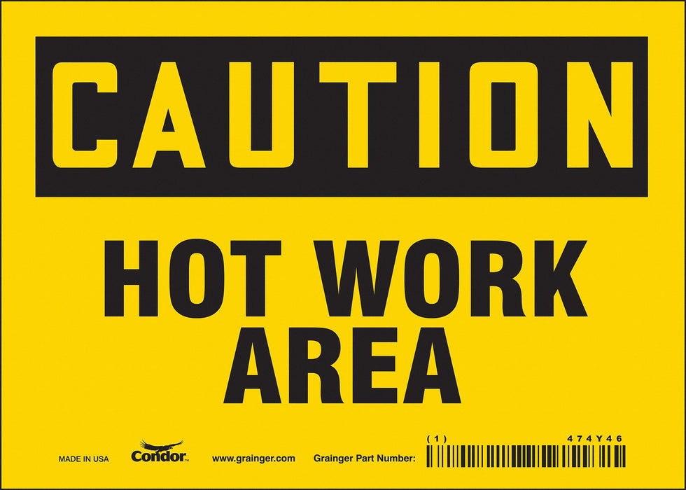 Safety Sign 5 inx7 in Vinyl