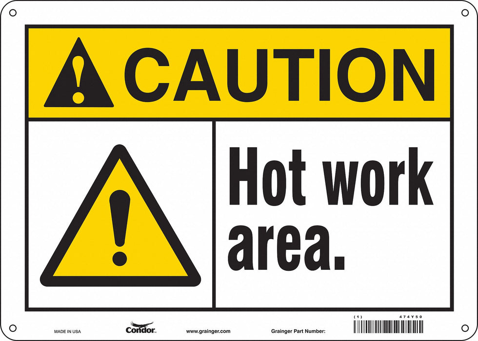 Safety Sign 10 inx14 in Aluminum