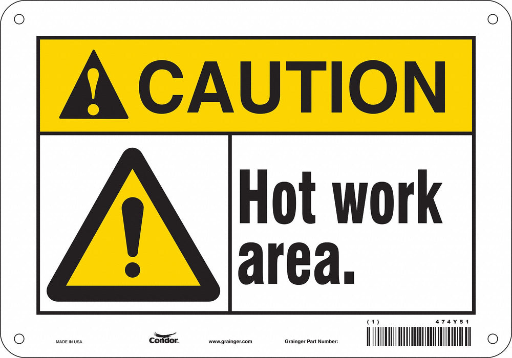 Safety Sign 7 inx10 in Polyethylene