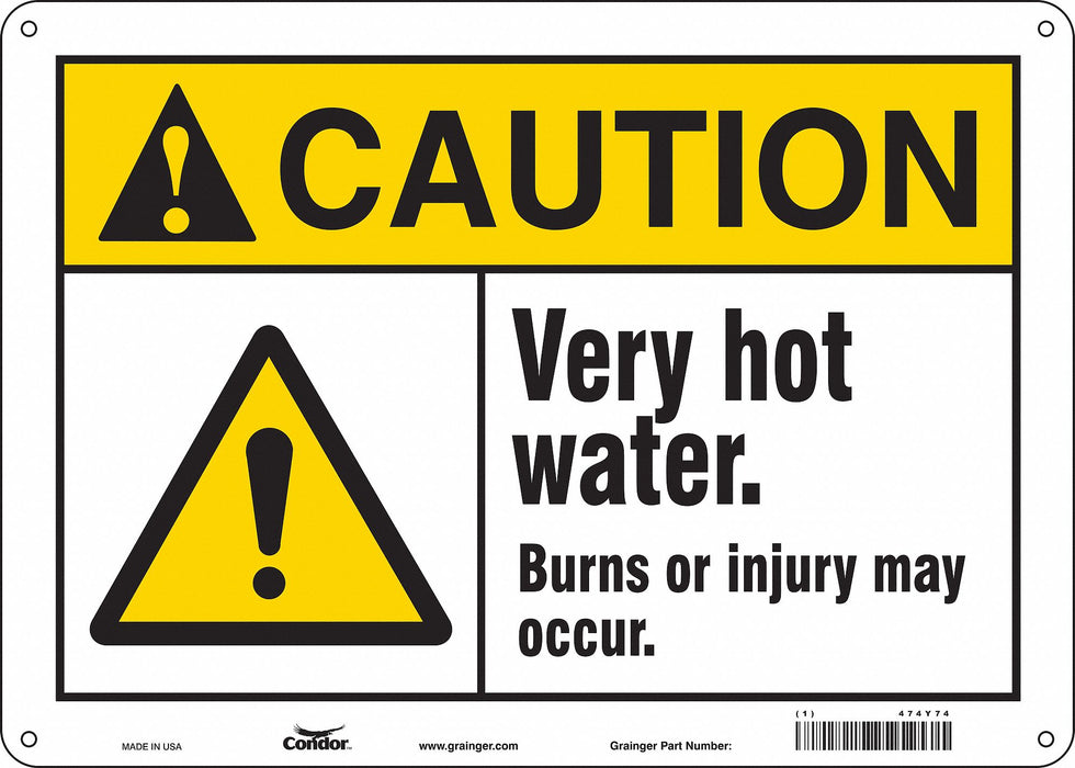 Safety Sign 10 in x 14 in Aluminum