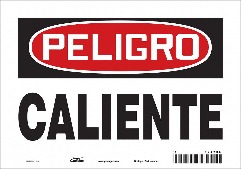 Safety Sign 7 in x 10 in Vinyl