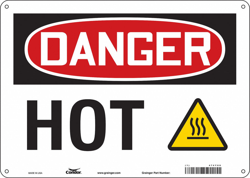 Safety Sign 10 inx14 in Aluminum