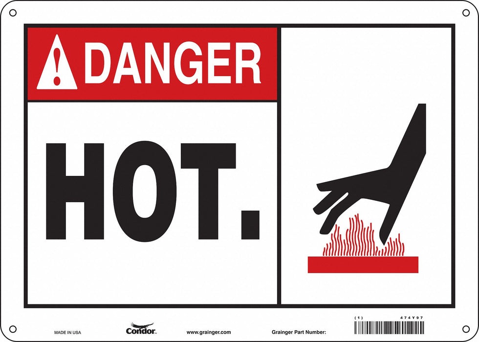 Safety Sign 10 inx14 in Aluminum
