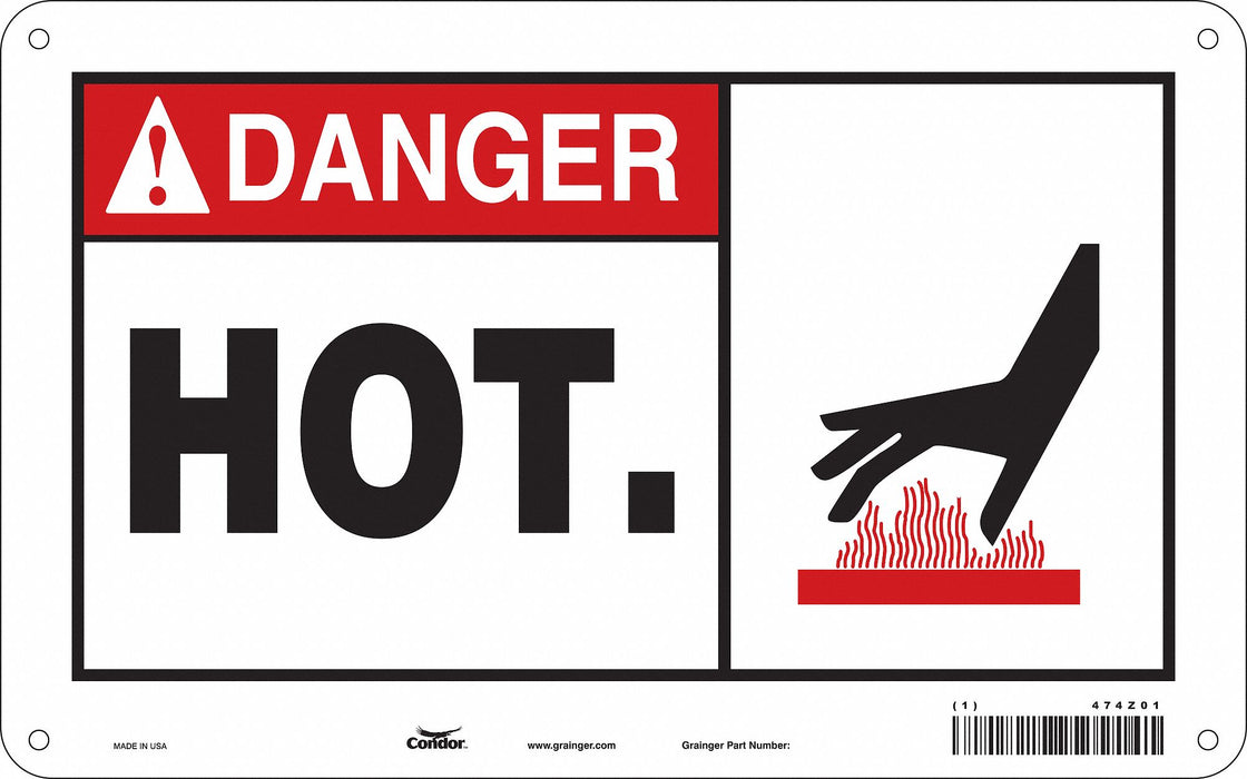 Safety Sign 7.5in x 12in Polyethylene