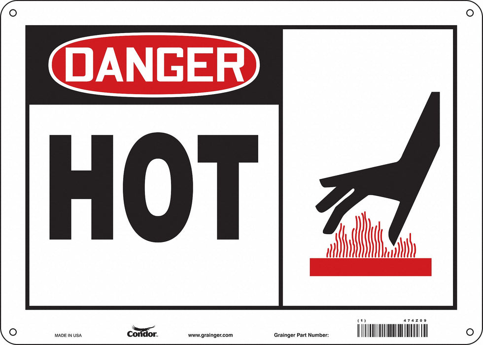 Safety Sign 10 in x 14 in Polyethylene