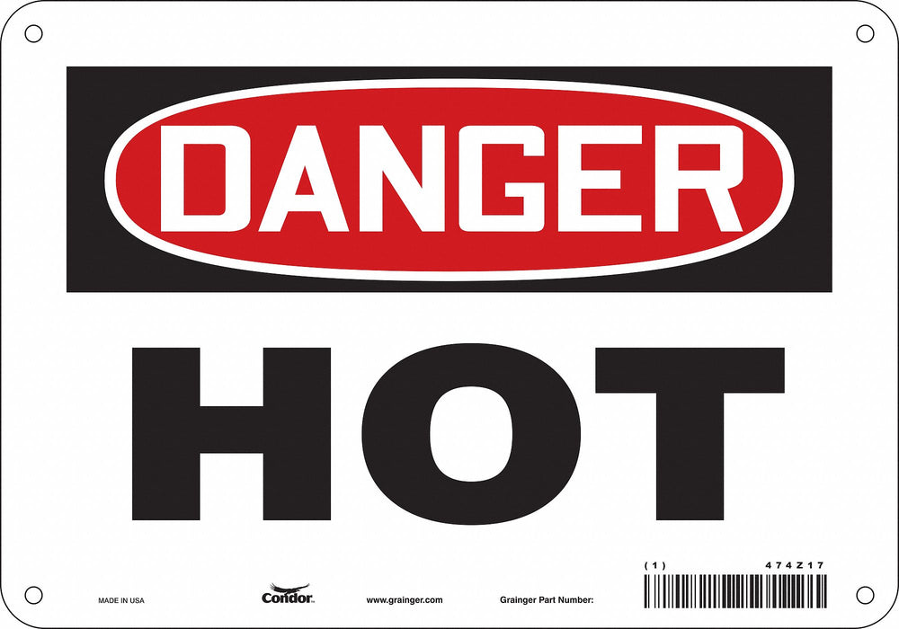 Safety Sign 7 in x 10 in Polyethylene