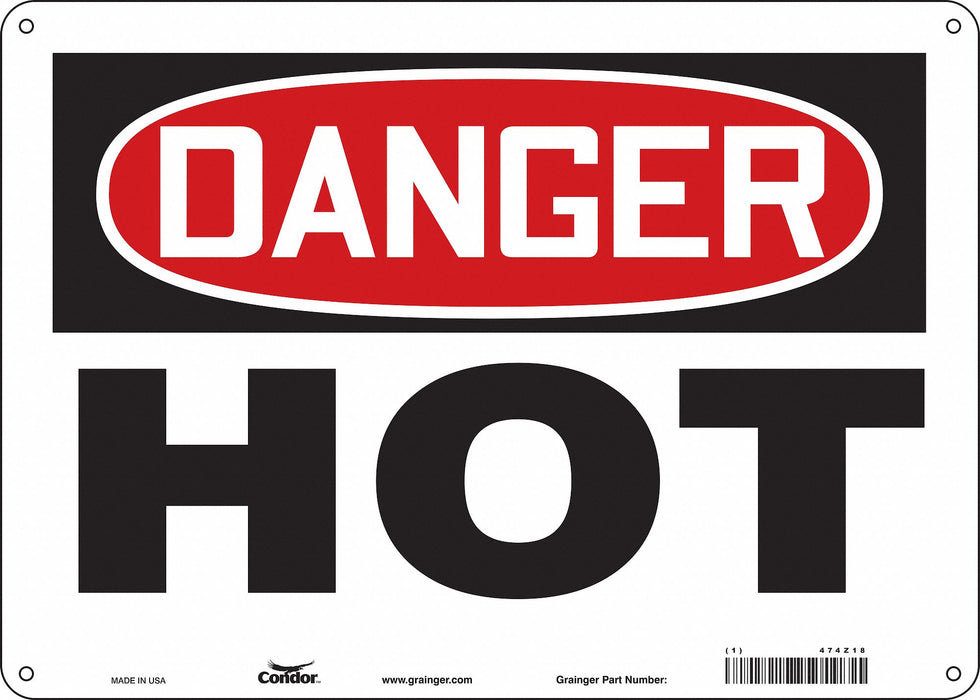 Safety Sign 10 inx14 in Polyethylene