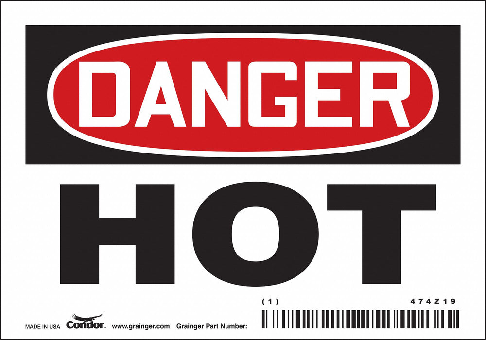 Safety Sign 3 1/2 inx5 in Vinyl