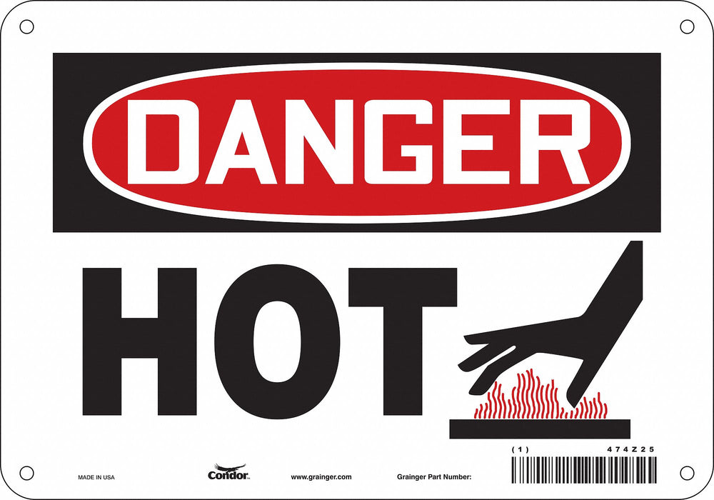 Safety Sign 7 in x 10 in Polyethylene
