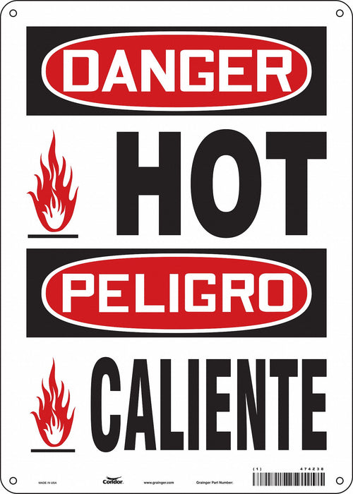 Safety Sign 14 in x 10 in Polyethylene