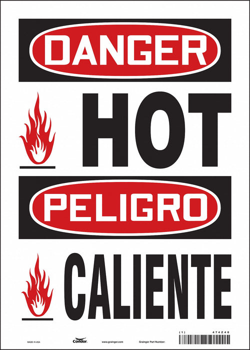 Safety Sign 14 in x 10 in Vinyl