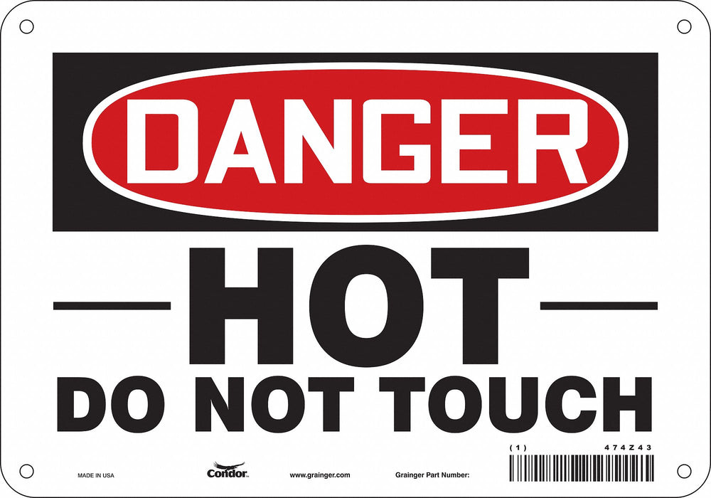 Safety Sign 7 inx10 in Polyethylene