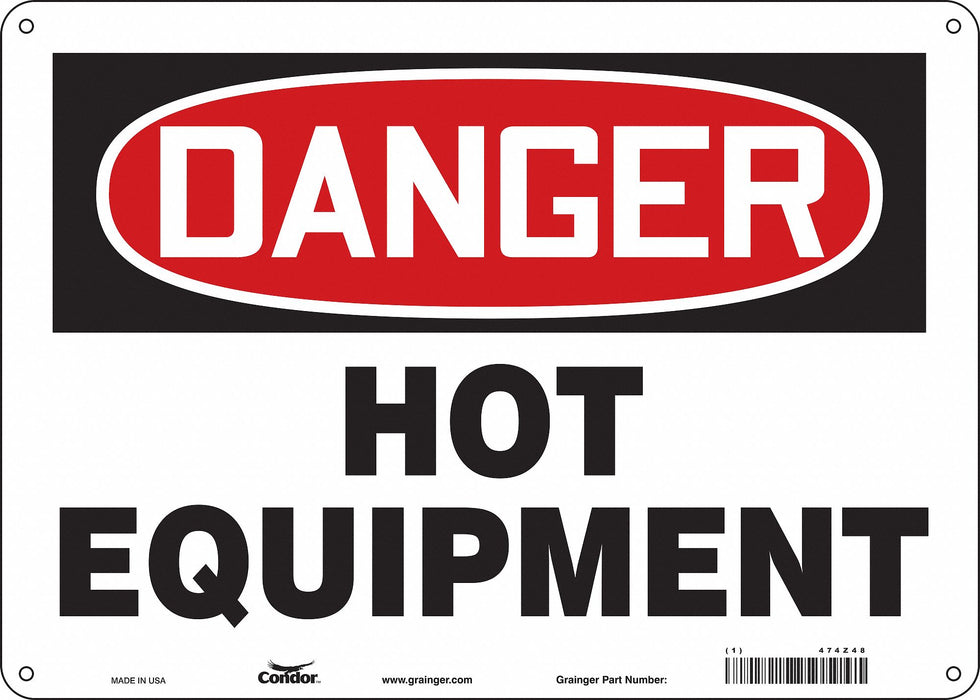 Safety Sign 10 in x 14 in Aluminum