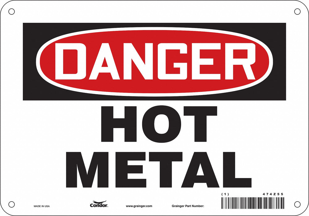 Safety Sign 7 in x 10 in Polyethylene