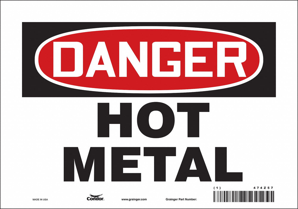 Safety Sign 7 in x 10 in Vinyl