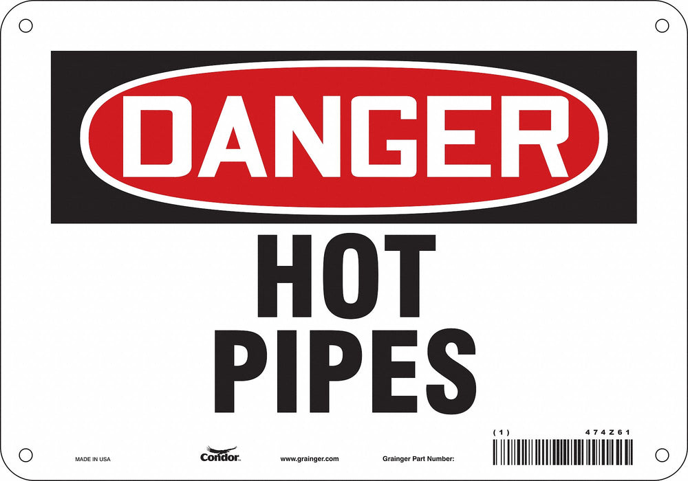 Safety Sign 7 inx10 in Polyethylene