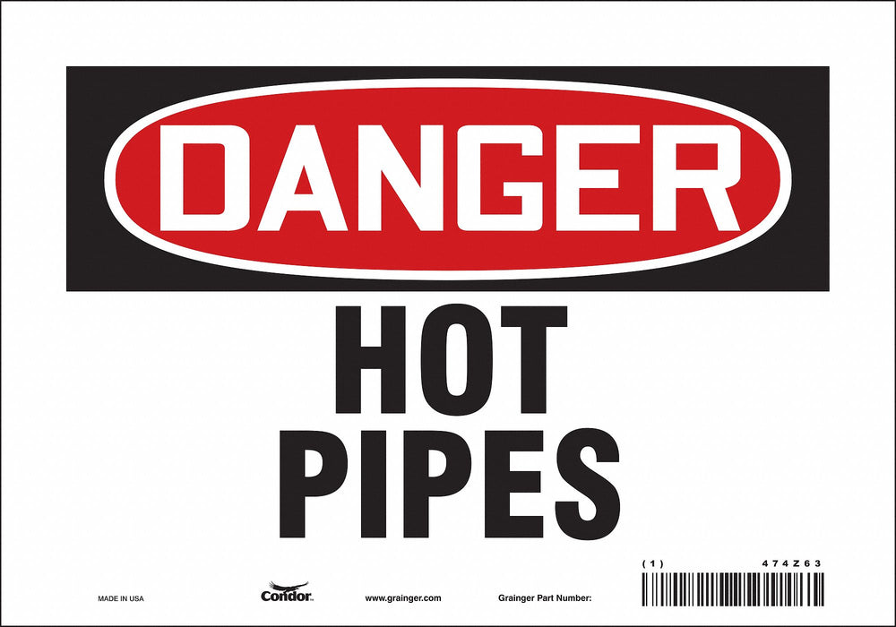 Safety Sign 7 in x 10 in Vinyl
