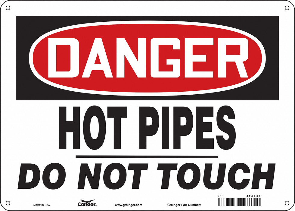 Safety Sign 10 in x 14 in Polyethylene