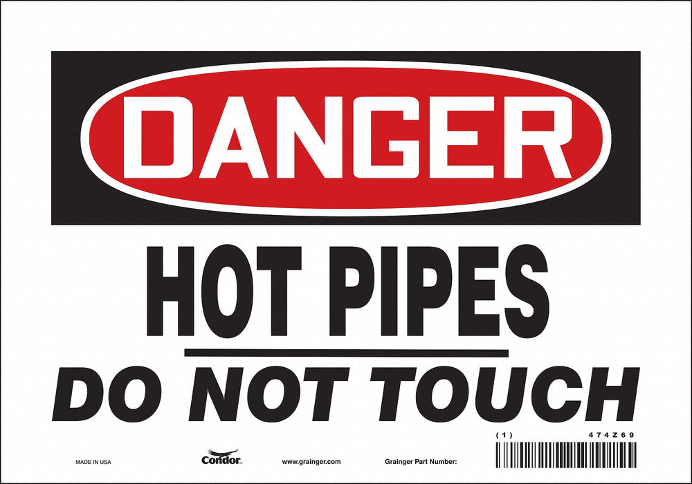 Safety Sign 7 in x 10 in Vinyl