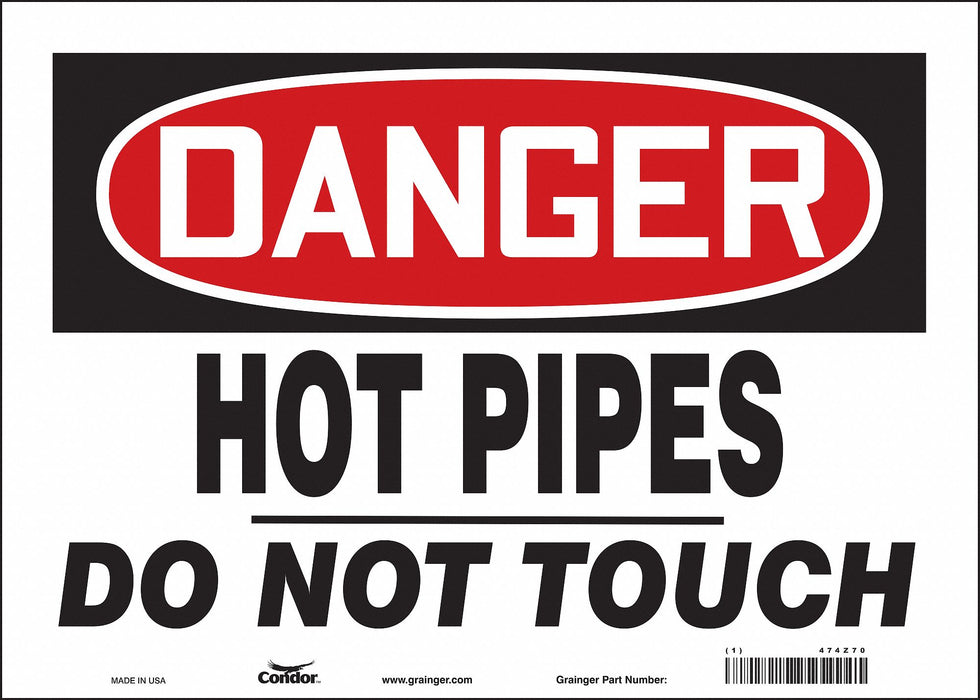 Safety Sign 10 in x 14 in Vinyl