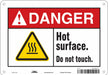 Danger Sign 7 in x 10 in Aluminum