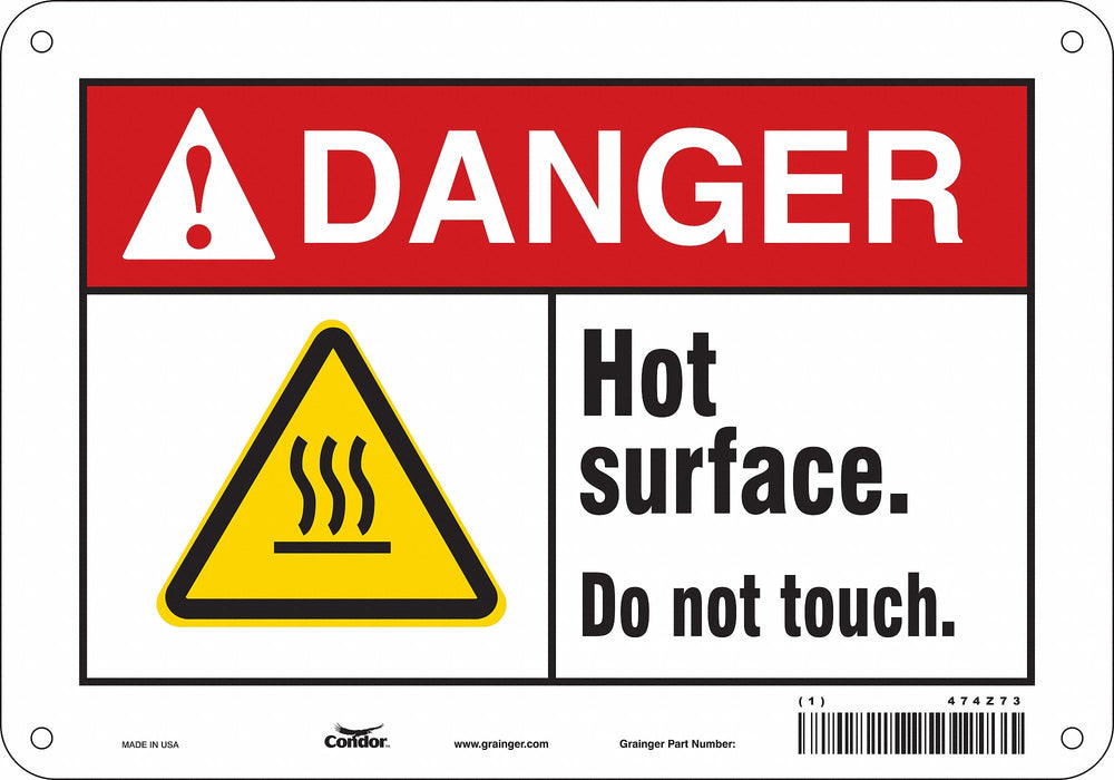 Safety Sign 7 inx10 in Polyethylene