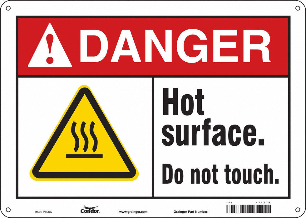 Safety Sign 10 in x 14 in Polyethylene