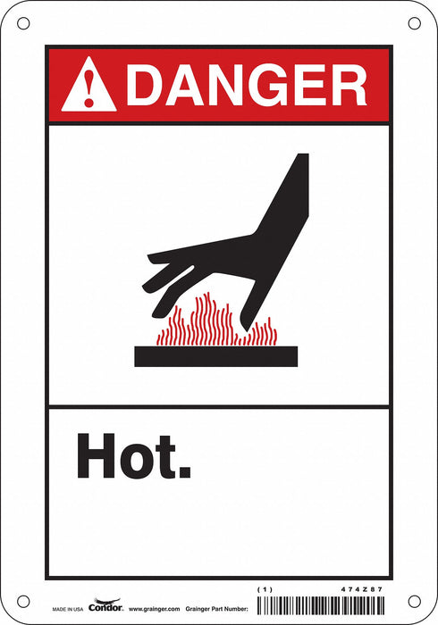 Safety Sign 10 in x 7 in Polyethylene