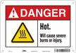 Danger Sign 7 in x 10 in Aluminum
