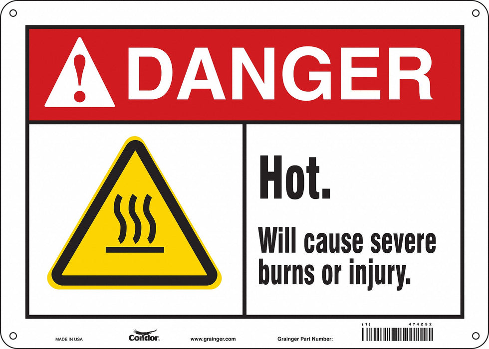 Safety Sign 10 in x 14 in Aluminum