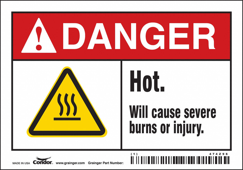 Safety Sign 3 1/2 inx5 in Vinyl