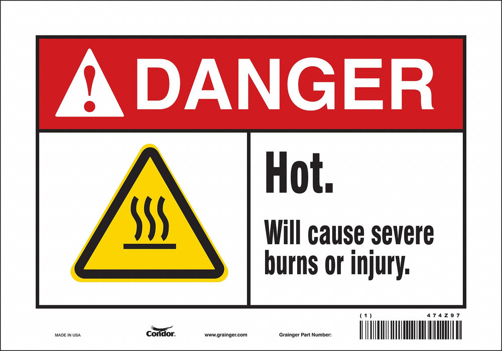Safety Sign 7 in x 10 in Vinyl