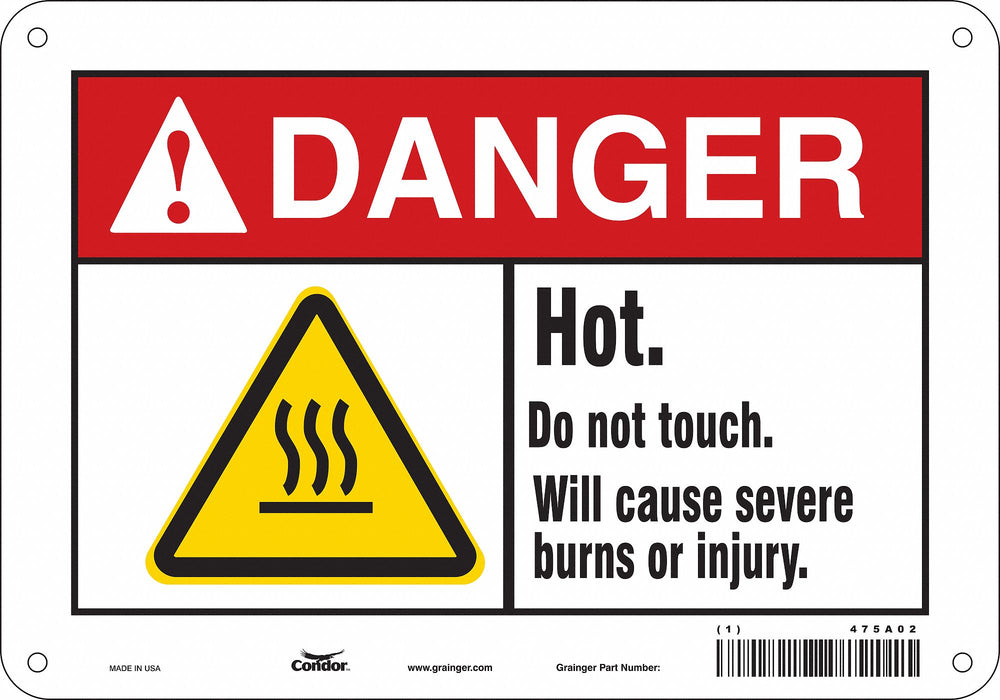 Safety Sign 7 in x 10 in Polyethylene