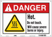 Safety Sign 10 in x 14 in Polyethylene