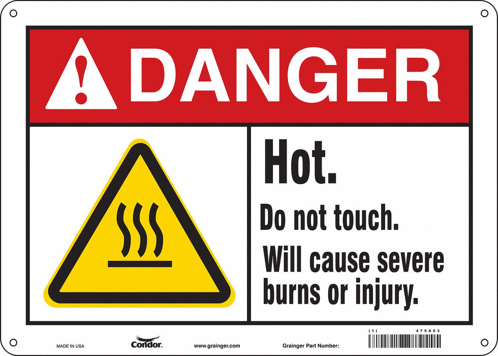 Safety Sign 10 in x 14 in Polyethylene