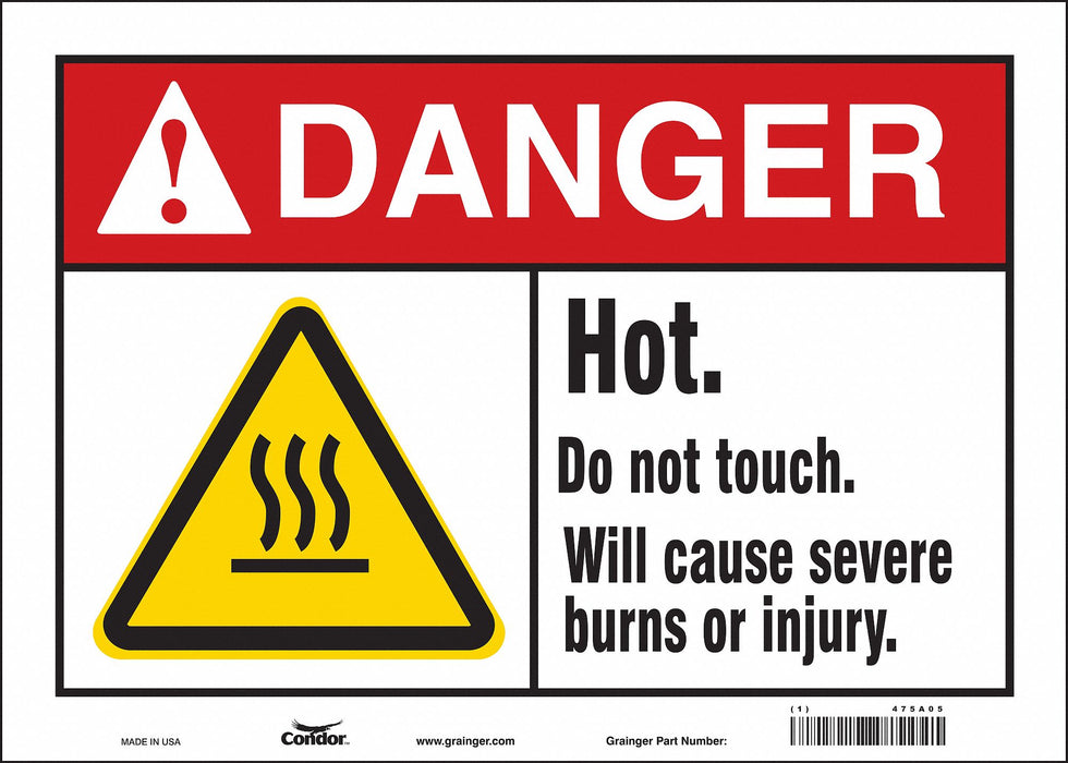 Safety Sign 10 in x 14 in Vinyl