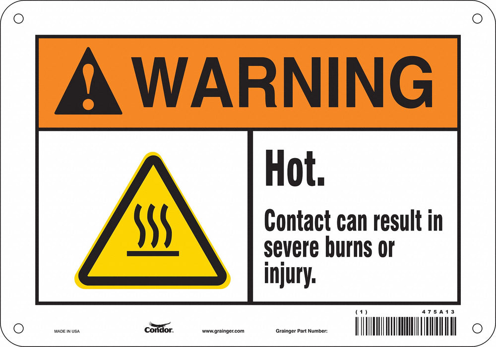 Danger Sign 7 in x 10 in Aluminum