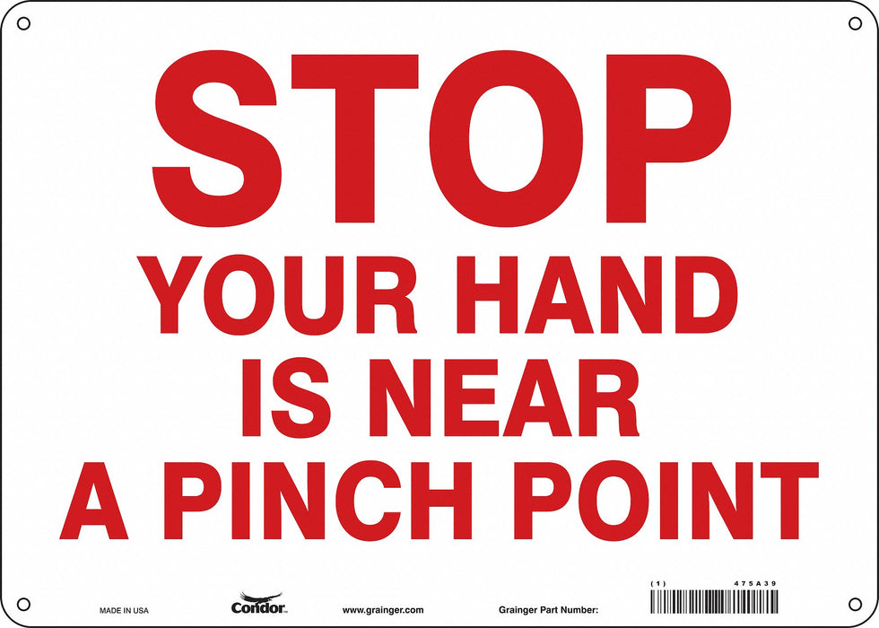 Safety Sign 10 in x 14 in Aluminum