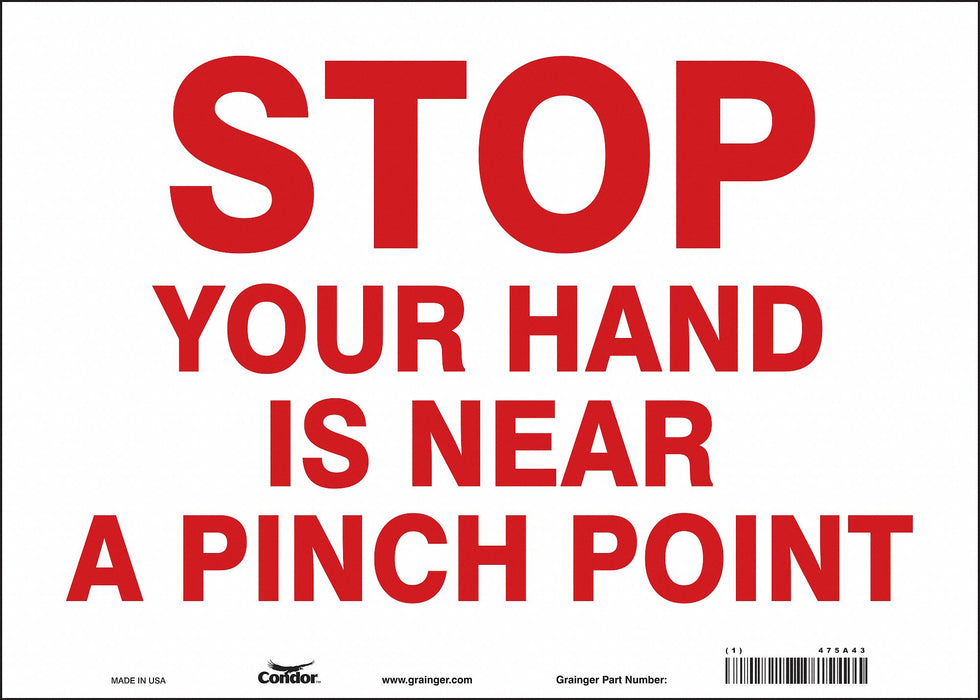 Safety Sign 10 in x 14 in Vinyl
