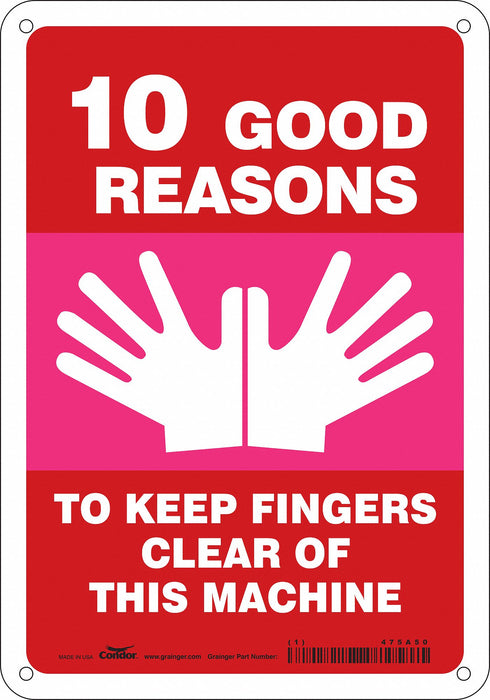 Safety Sign 10 inx7 in Aluminum