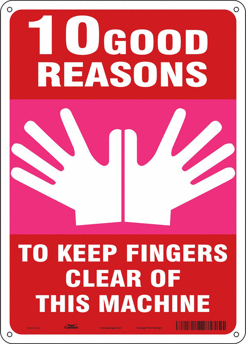 Safety Sign 14 inx10 in Aluminum