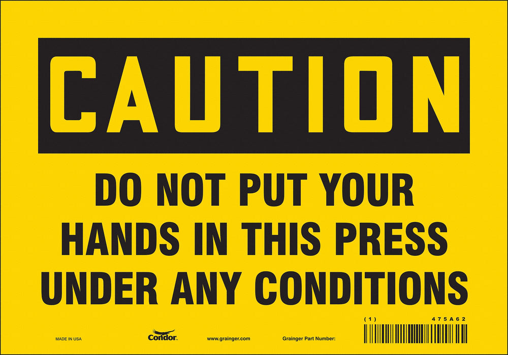 Safety Sign 7 inx10 in Vinyl
