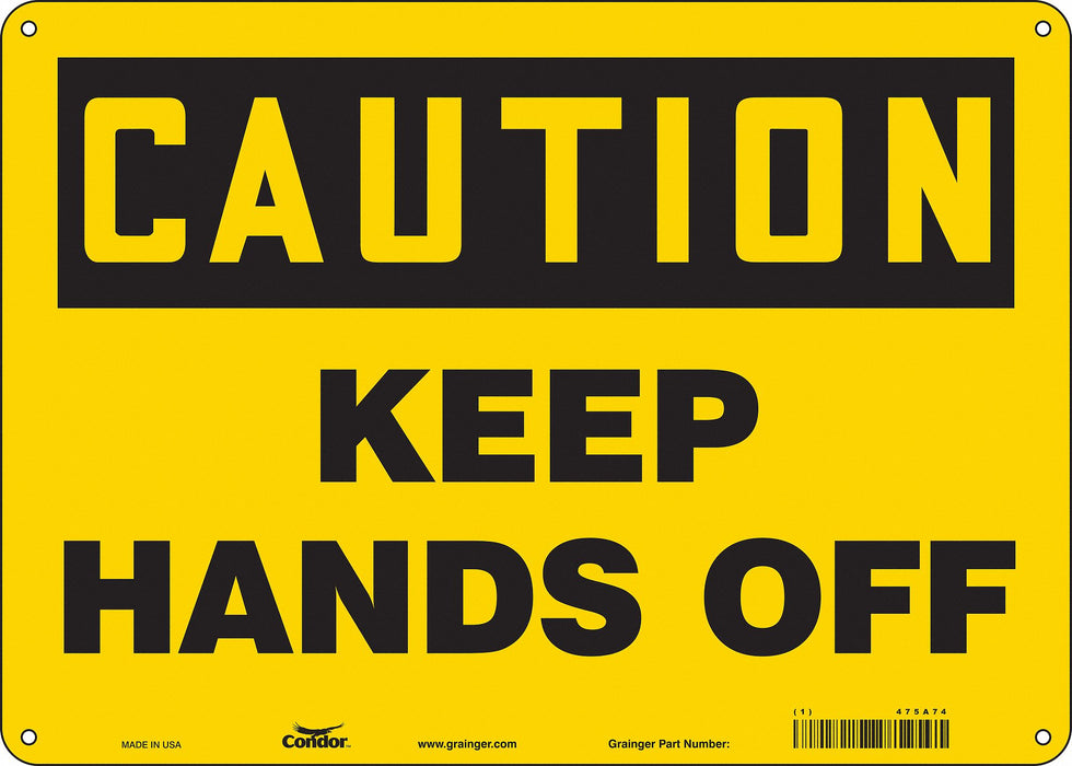 Safety Sign 10 in x 14 in Polyethylene