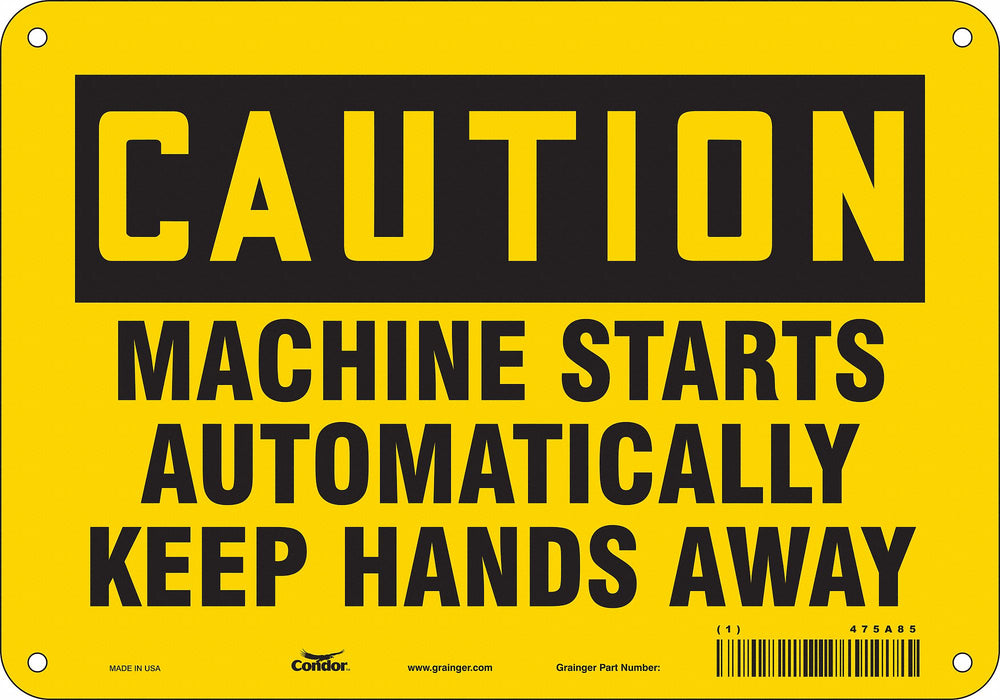 Safety Sign 7 inx10 in Polyethylene