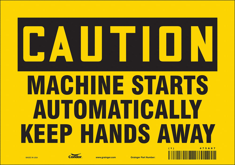 Safety Sign 7 inx10 in Vinyl