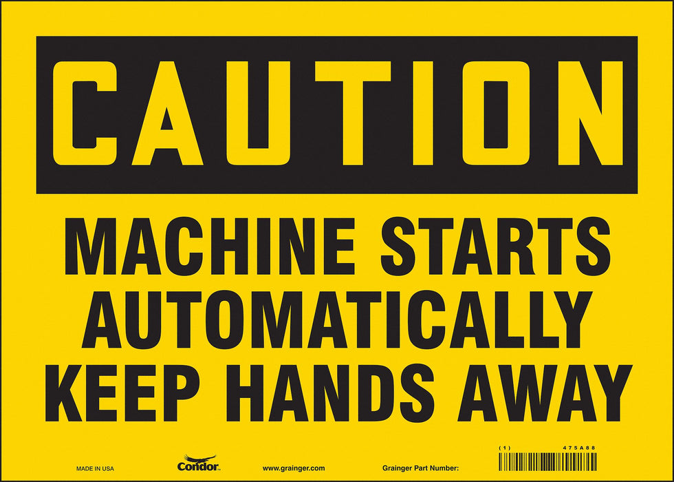 Safety Sign 10 inx14 in Vinyl