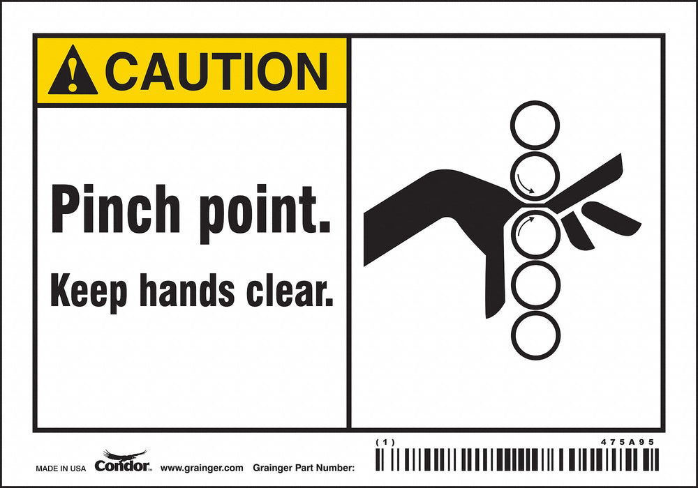 Safety Sign 3 1/2 inx5 in Vinyl