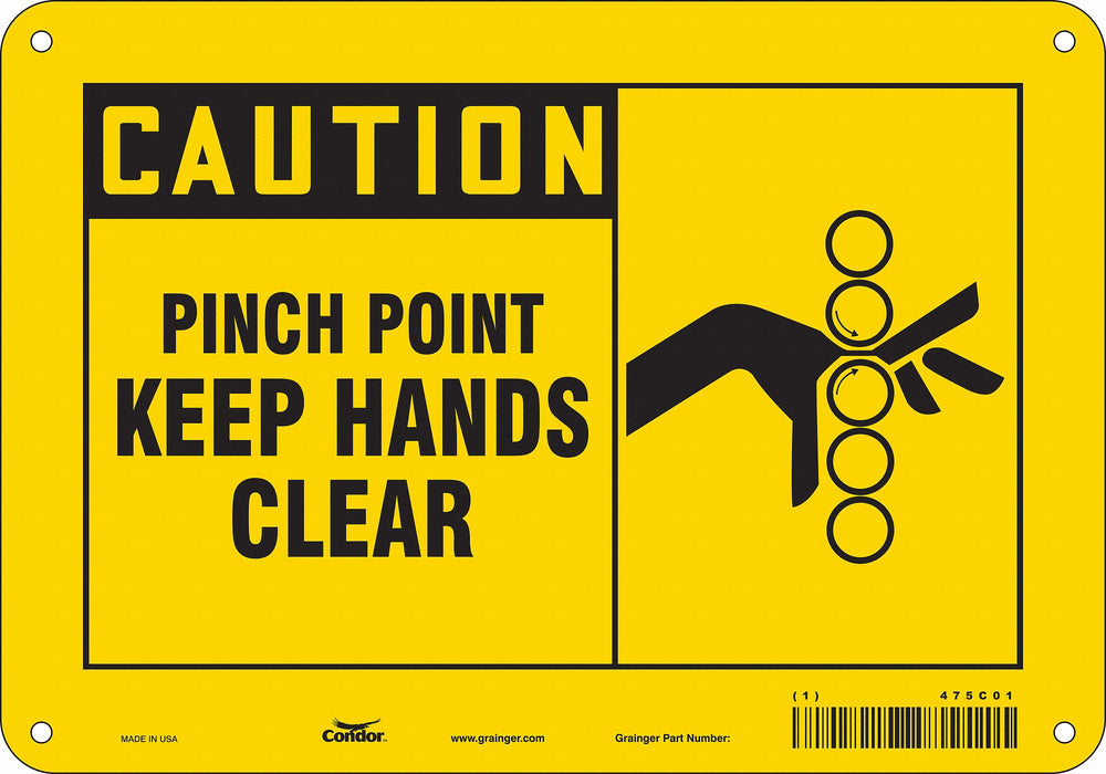 Safety Sign 7 inx10 in Polyethylene
