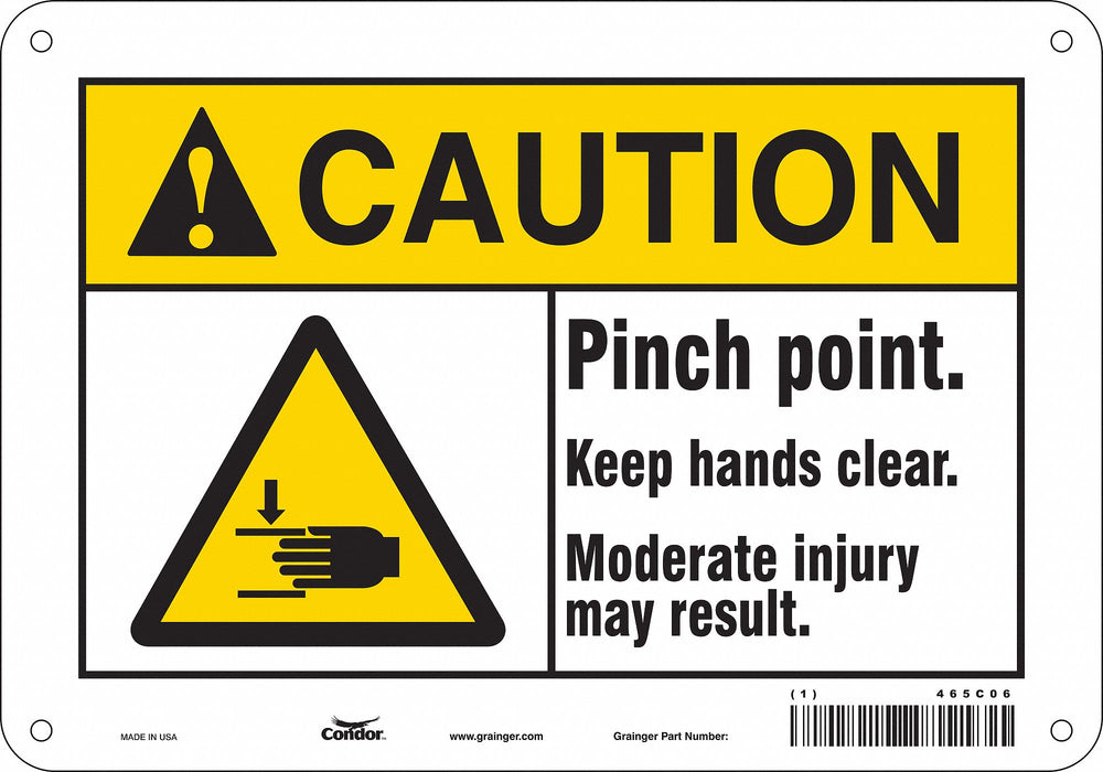Safety Sign 7 in x 10 in Aluminum