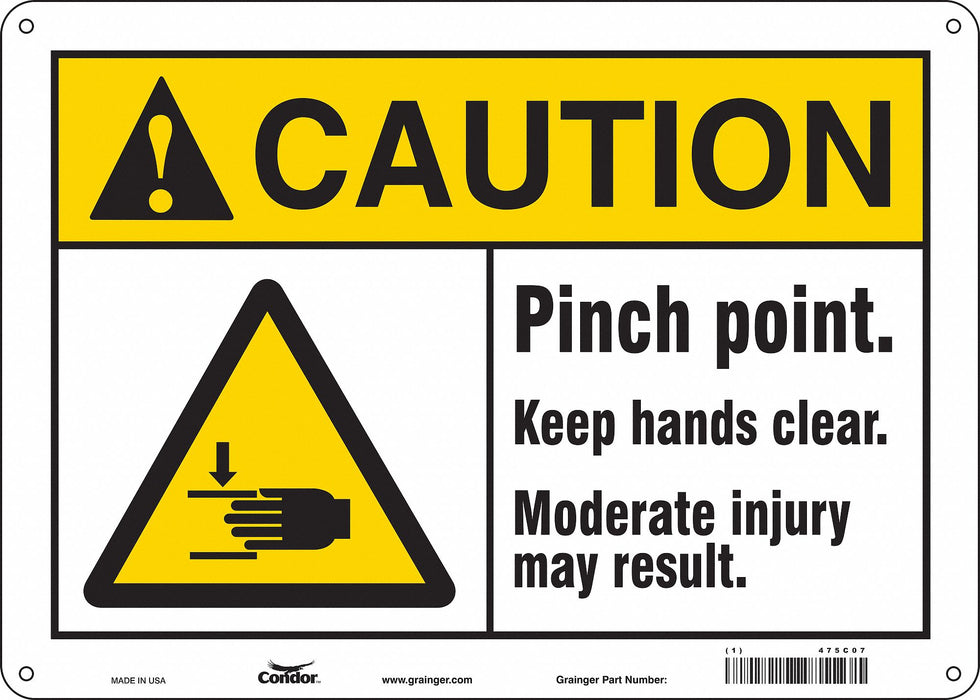 Safety Sign 10 inx14 in Aluminum